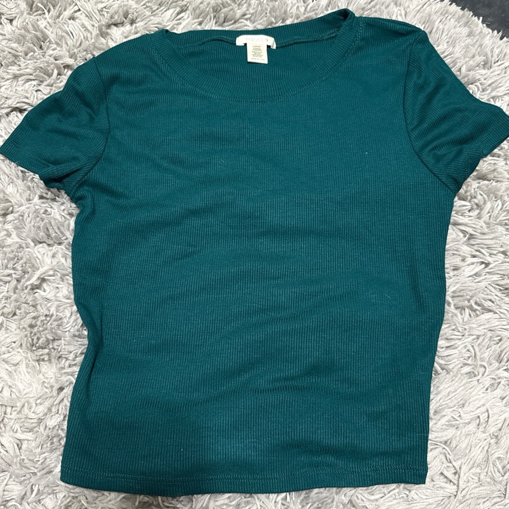 Teal Short Sleeve Women's Top
